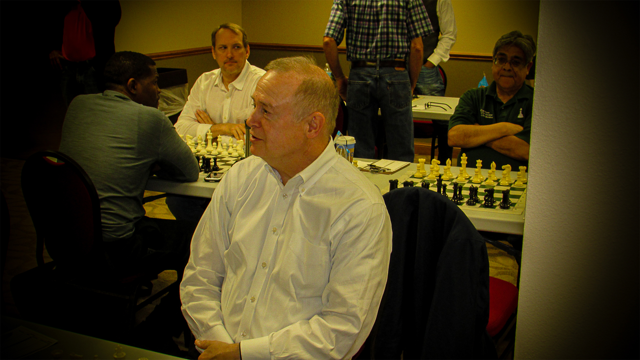 Senior Tournament Director Tom Crane hails from Arlington and has been Tarrant County Chess Club President since 2005.  He was elected Texas Chess Association (TCA) President in 2018 and has been TCA Region Director twice (2004-2007 and 2010-present).  2018 was an especially meaningful year for him; Recipient, National Chess Master Bill Wall Texas Legacy Award, Fort Worth Veterans Chess Champion, and Texas Armed Forces Navy Chess Champion.  This is his 15th RRSO.  Photo by Mike Tubbs.